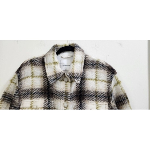 Wilfred Free Aritzia Plaid Wool Blend The Ganna Long Shacket Womens Small - Picture 4 of 16